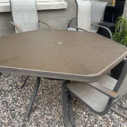 Outdoor Table and 6 Chairs- Metal 