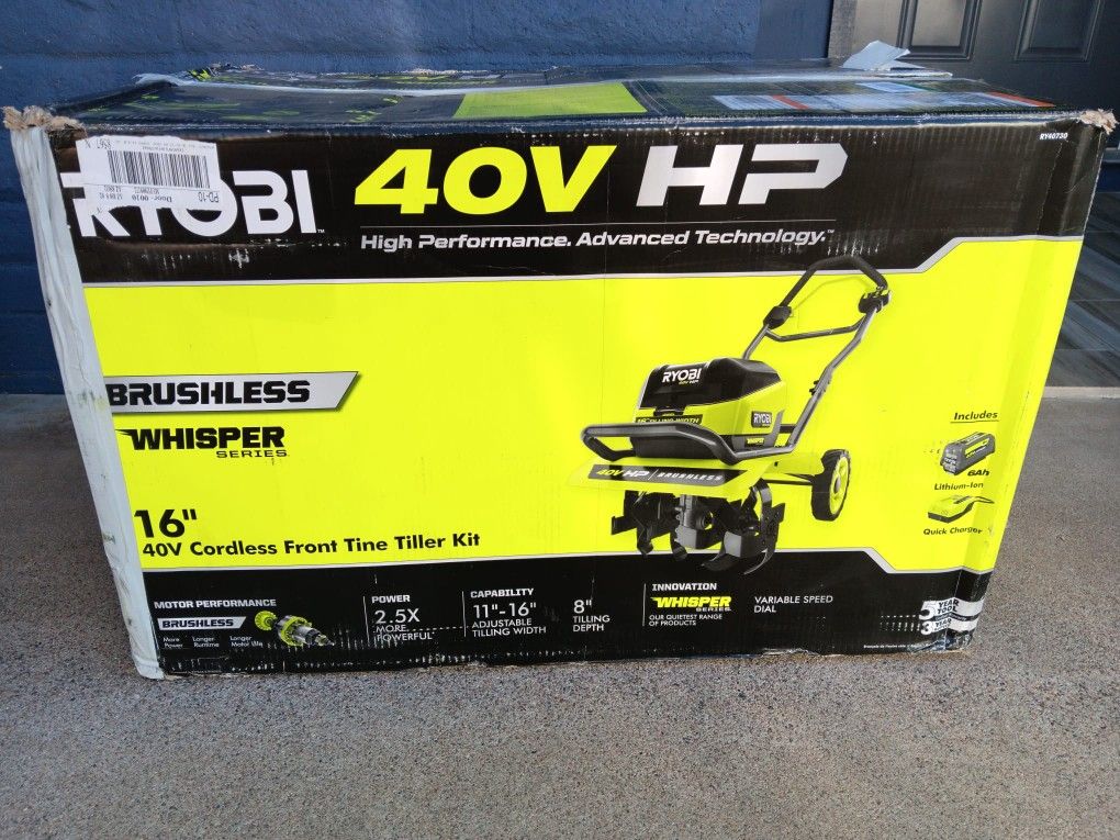 CULTIVATOR RYOBI 40V BATTERY AND CHARGER INCLUDED