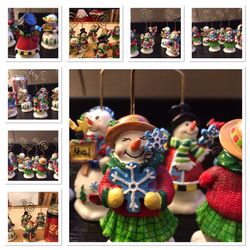 Christmas Snowpeople Place Holders or Picture Holders