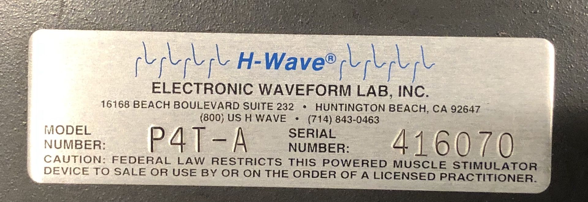 H-Wave Electronic Muscle Stimulator Unit