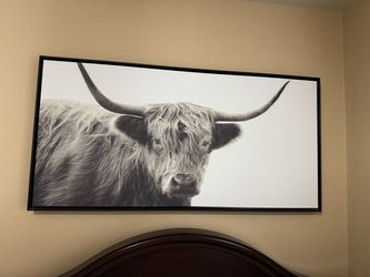 Threshold Highland Cow Framed Wall Canvas