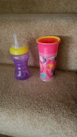 Kids Sassy no spill and Nuby cups
