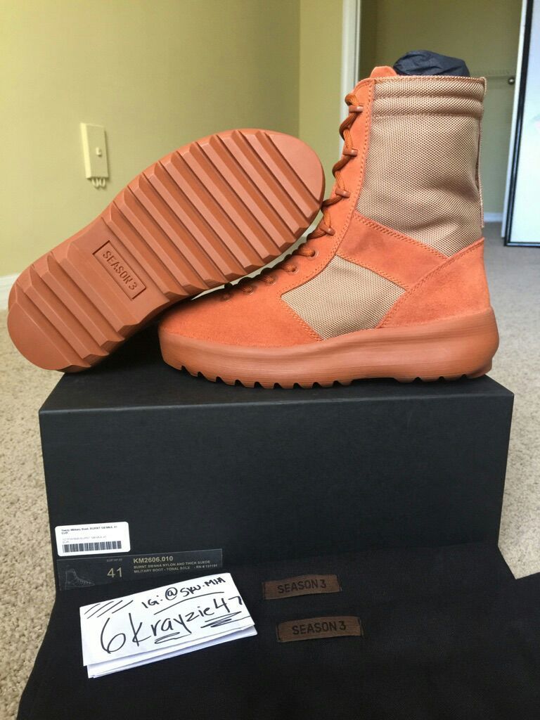 Burnt sienna yeezy boots 2025