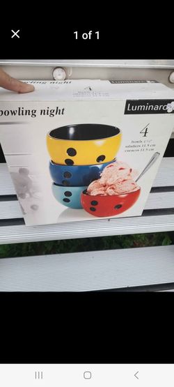 Luminarc Bowling Night 4-Piece Bowl Set