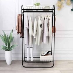New, Kefair Metal Garment Rack Free-Standing Closet Organzier