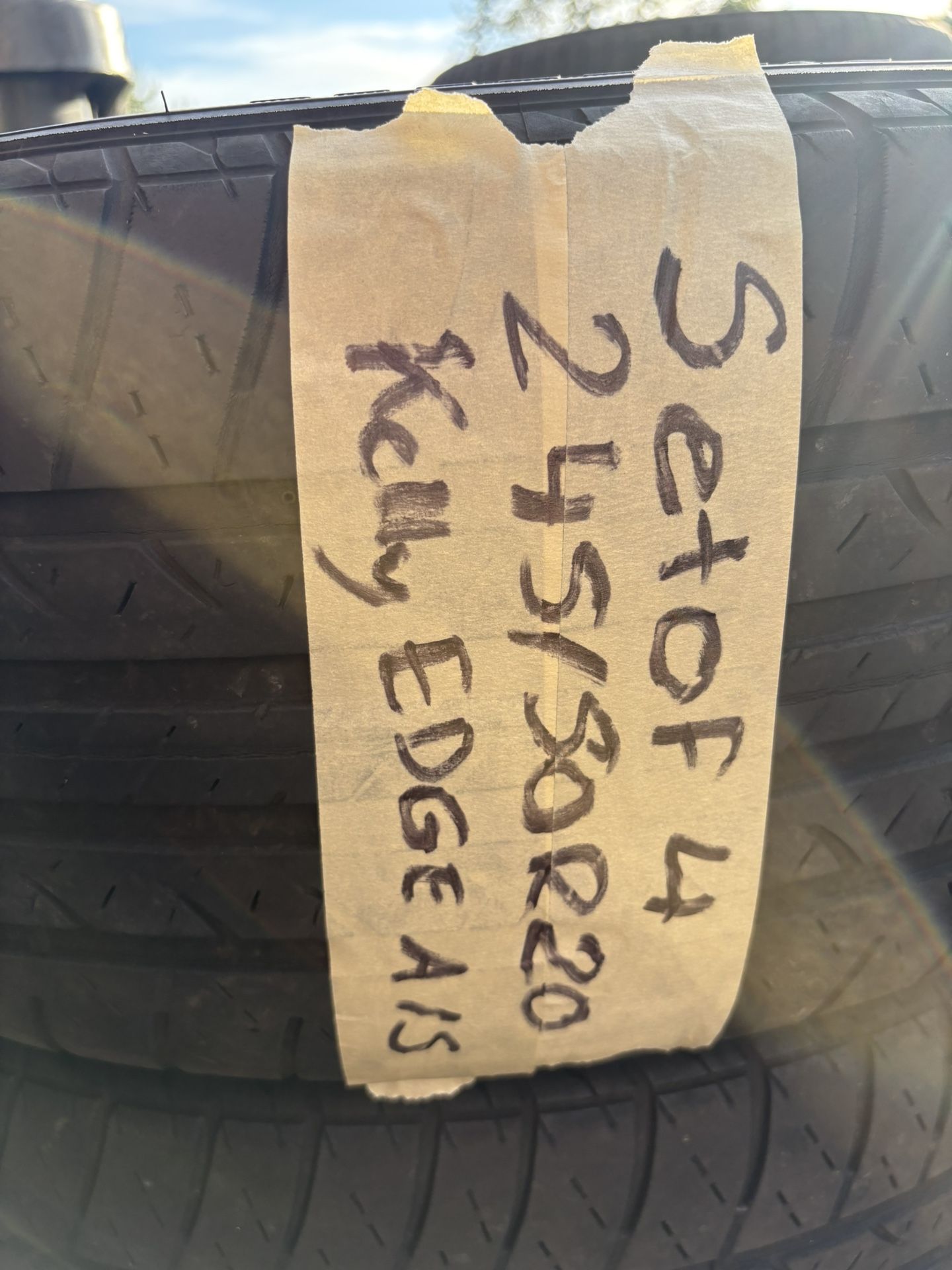 Set of 4 245/50r20 Kelly edge A/S $125