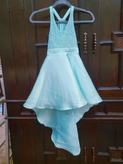 Girls teal formal dress size 7