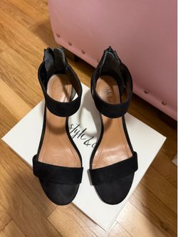 Black Suede Heels Size 7 Woman Style & Co.