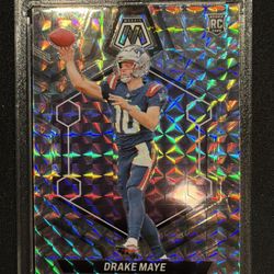 2024 Panini Mosaic - Rookies Silver Prizm #303 Drake Maye (RC)