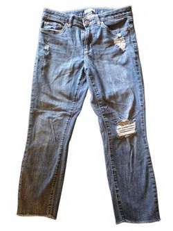 LC Lauren Conrad Skinny Capri Jeans 8 Distressed Knee Frayed