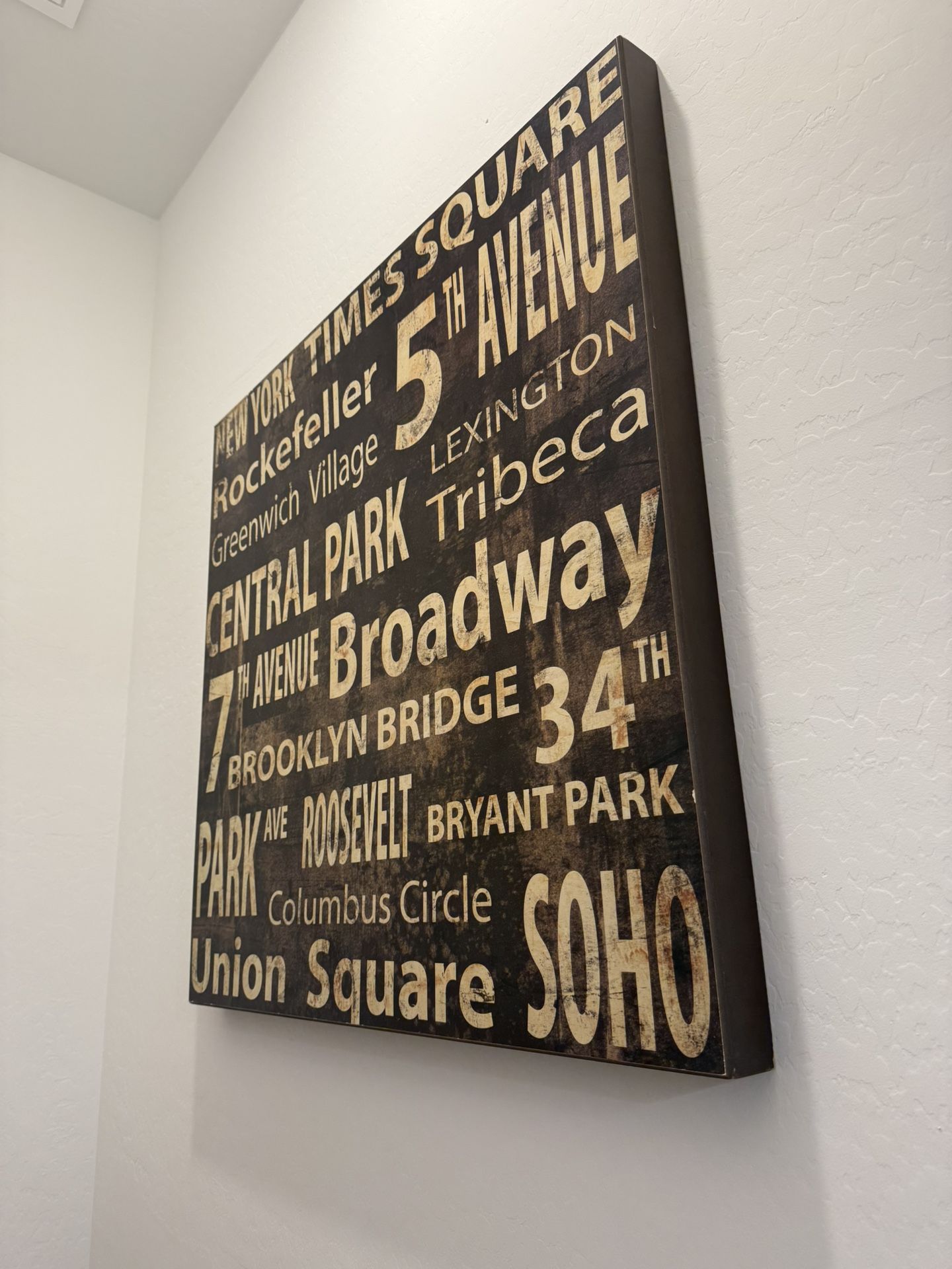 Luke Wilson NYC In Words Giant Wood Art