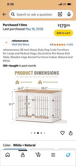 Medium large dog crate furniture