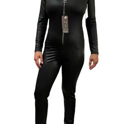 New Women’s Liquid Catsuit, Black, Size Medium