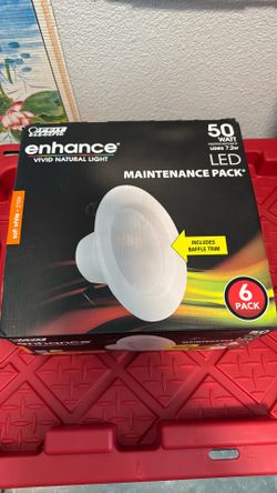 4 in. 540 Lumens 2700K Soft White Dimmable Integrated LED Retrofit Recessed Light Baffle Trim, White 6-Pack