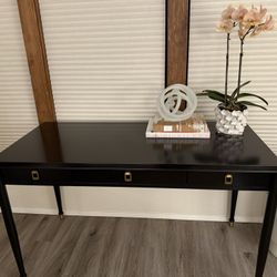 Lacourte Writing Desk Black Williams Sonoma Home