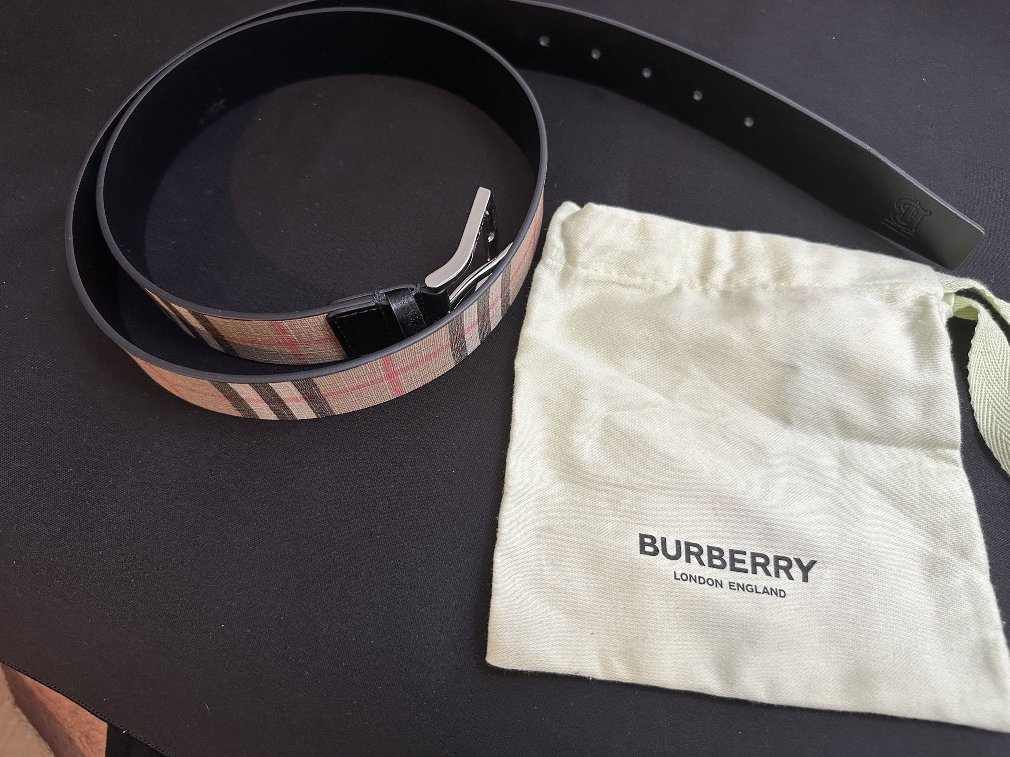 Burberry Mens Belt with Belt Bag
