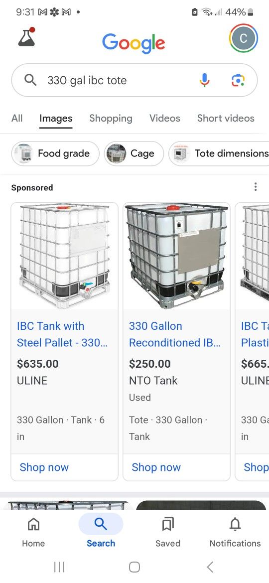 330 Gal Recon Ibc Tote