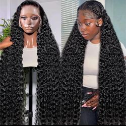 “38” Water Wave Lace Front Wig