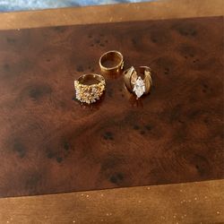 Set Of 3 14kt GE Rings 