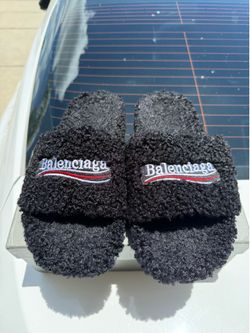 Brand new Black Balenciaga slides size 12