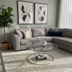 Chrome And Glass Coffee Table 