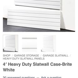 Brand New 4′ Heavy Duty Slatwall Case-Brite White
