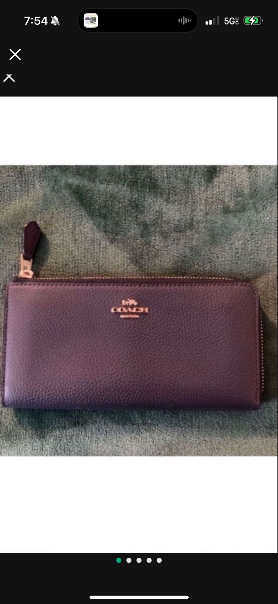 COACH WALLET NAVY BLUE FULL ZIP