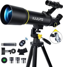Telescope, 70mm Aperture 400mm AZ Mount Astronomical Refracting Telescopes (20x-200x) for Kids & Adults, Portable Travel with Tripod Phone Adapter, Re