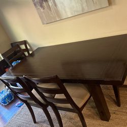 80x42"Kitchen Table With 6 Chairs Included. 