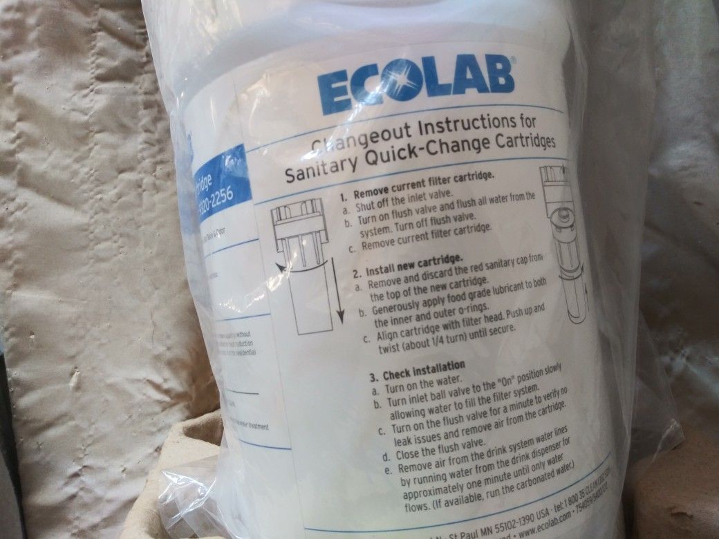 Ecolab Water Filtration Cartridge ECO T010S Part Number 93202256 New