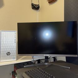 HP computer + 4k UHD 28in samsung monitor bundle