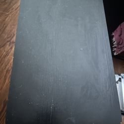 Black Top Side Table with White Legs