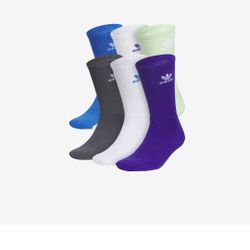 Adidas Men's Crew Socks - Multicolor Pack X3 Bundled