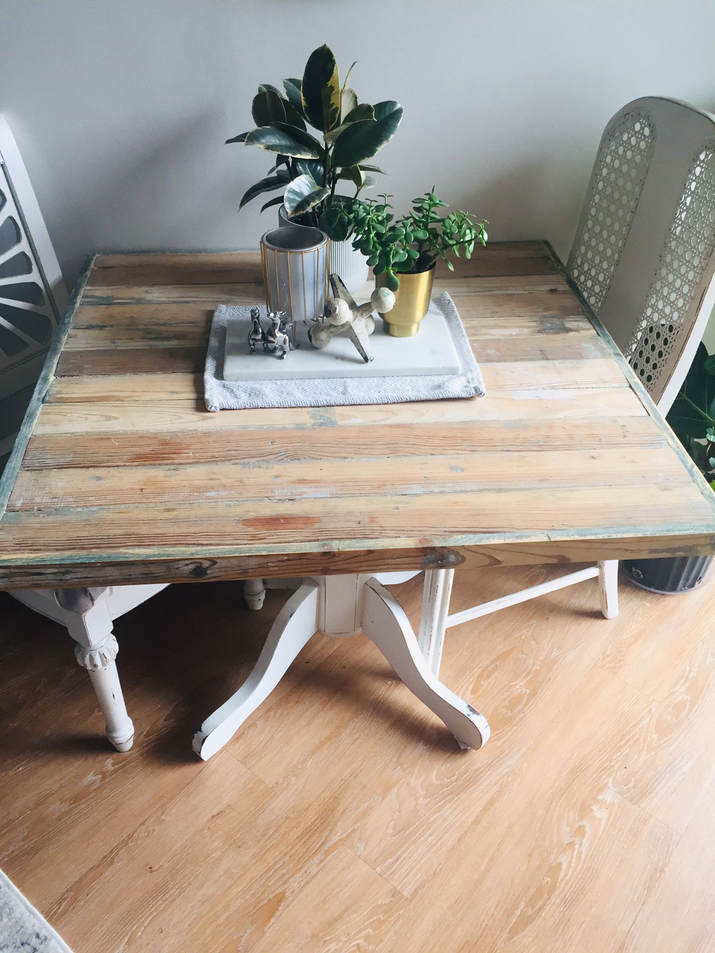 Antique Dining Table & 2 Chairs