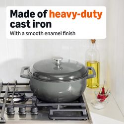 Brand New Dutch Oven QT – Enameled Cast Iron Pot with Lid, Navy