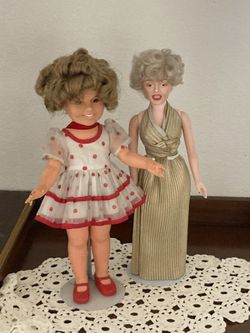 Marilyn Monroe + Shirley Temple Dolls Vintage