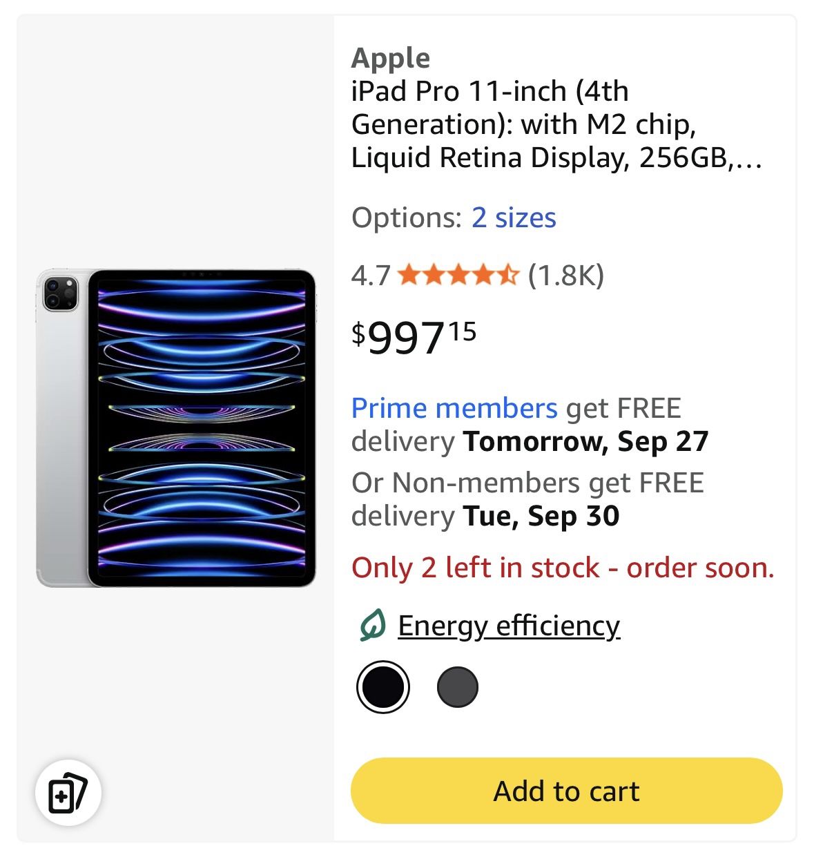 iPad Pro 11 Inch 256gb (4th Gen) WiFi + cellular