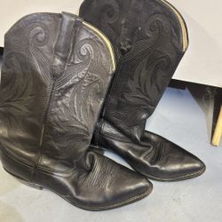 Black Cowboy Boots Size 10 Women