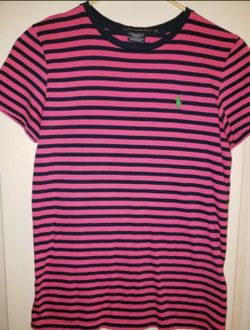 Ralph Lauren Ladies Sport T-Shirt Striped Medium