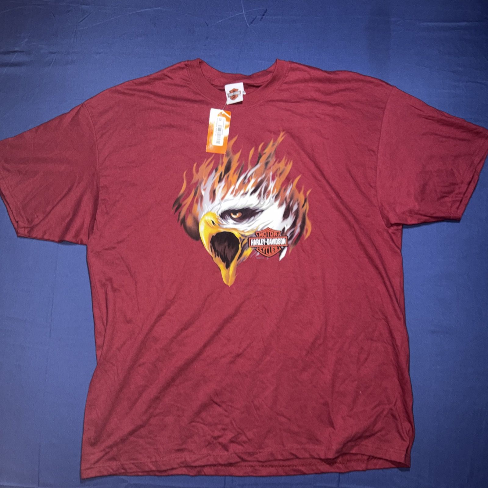 NWT Harley Davidson T Shirt 2XL Flaming Eagle Alamo City, San Antonio Texas