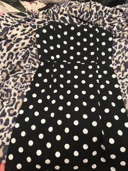 Forever 21 BW polka dot dress