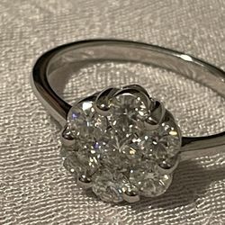 Moissanite Flower Ring