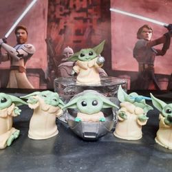 Star Wars: Baby Yoda (Grogu) Figures - 6 Pack