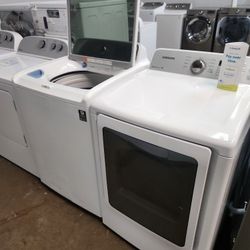 SAMSUNG SET STEAM WASHER AND ELECTRIC DRYER 