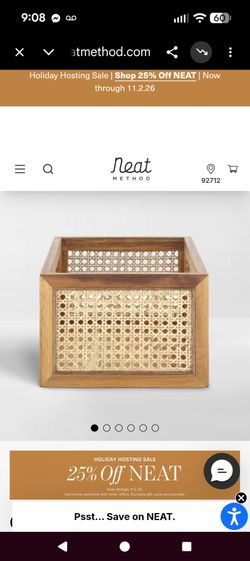 Neat Method Wood and Cane Storage Bin