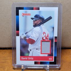 David Ortiz Jersey Patch Baseball  Card Donruss 