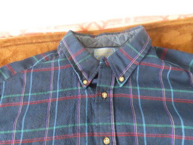 Vintage 1960s Pendleton Plaid Virgin Wool US Made Flannel Men's 2X