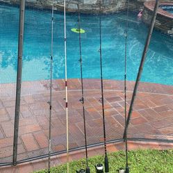 FIVE (5) ULTRA LIGHT Freshwater Spinning Rods with Reels -GREAT for Lake or Stream. 