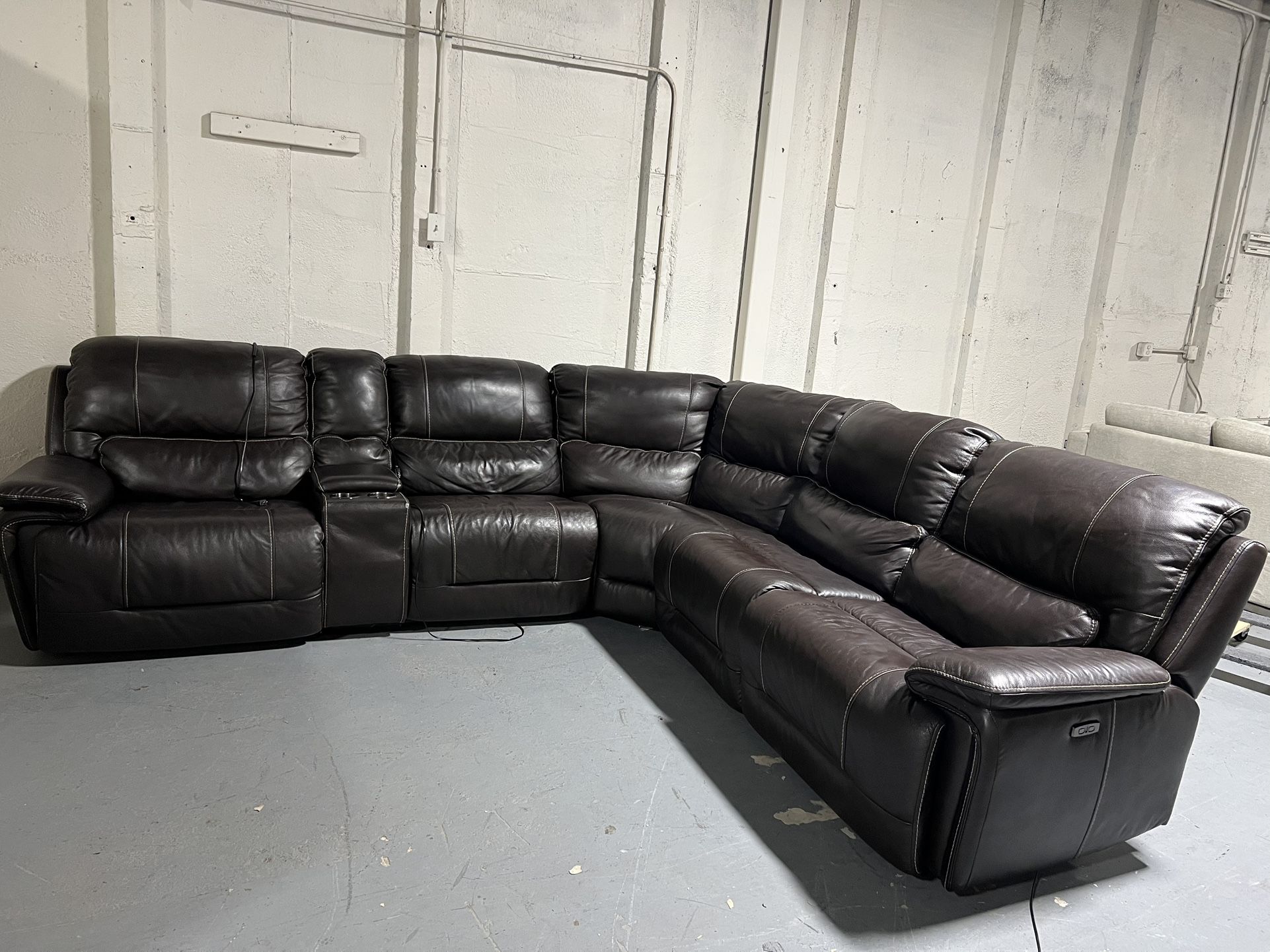 Lauretta 6-piece Leather Power Reclining Sectionals