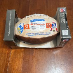 1963 Chargers Vs. Patriots Limited Edition Football